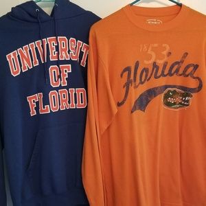 Florida Gator Hoodie and long sleeve Henley type